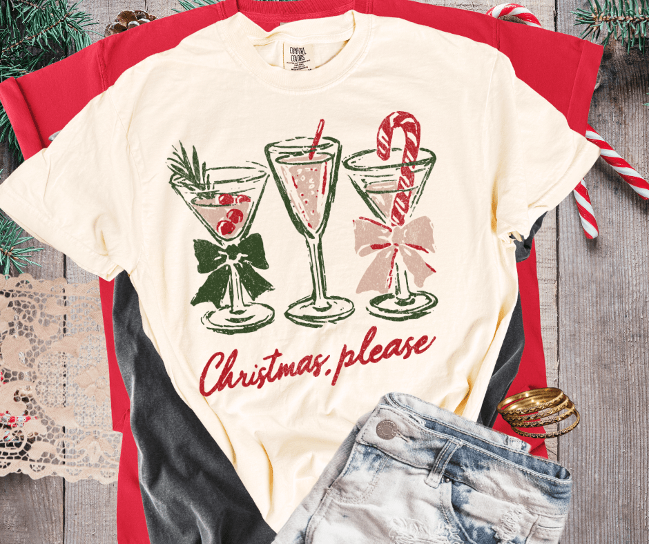 DEAL OF THE DAY - Christmas Please Ivory Tee - (FINAL SALE) - Tees - The Red Rival