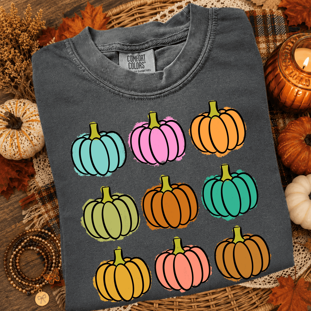 DEAL OF THE DAY - Colored Pumpkin Pattern Pepper Tee - FINAL SALE - Tees - The Red Rival