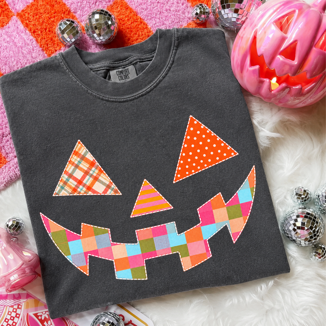DEAL OF THE DAY - Colorful Patchwork Jack-O-Lantern Pepper Tee (FINAL SALE) - Tees - The Red Rival