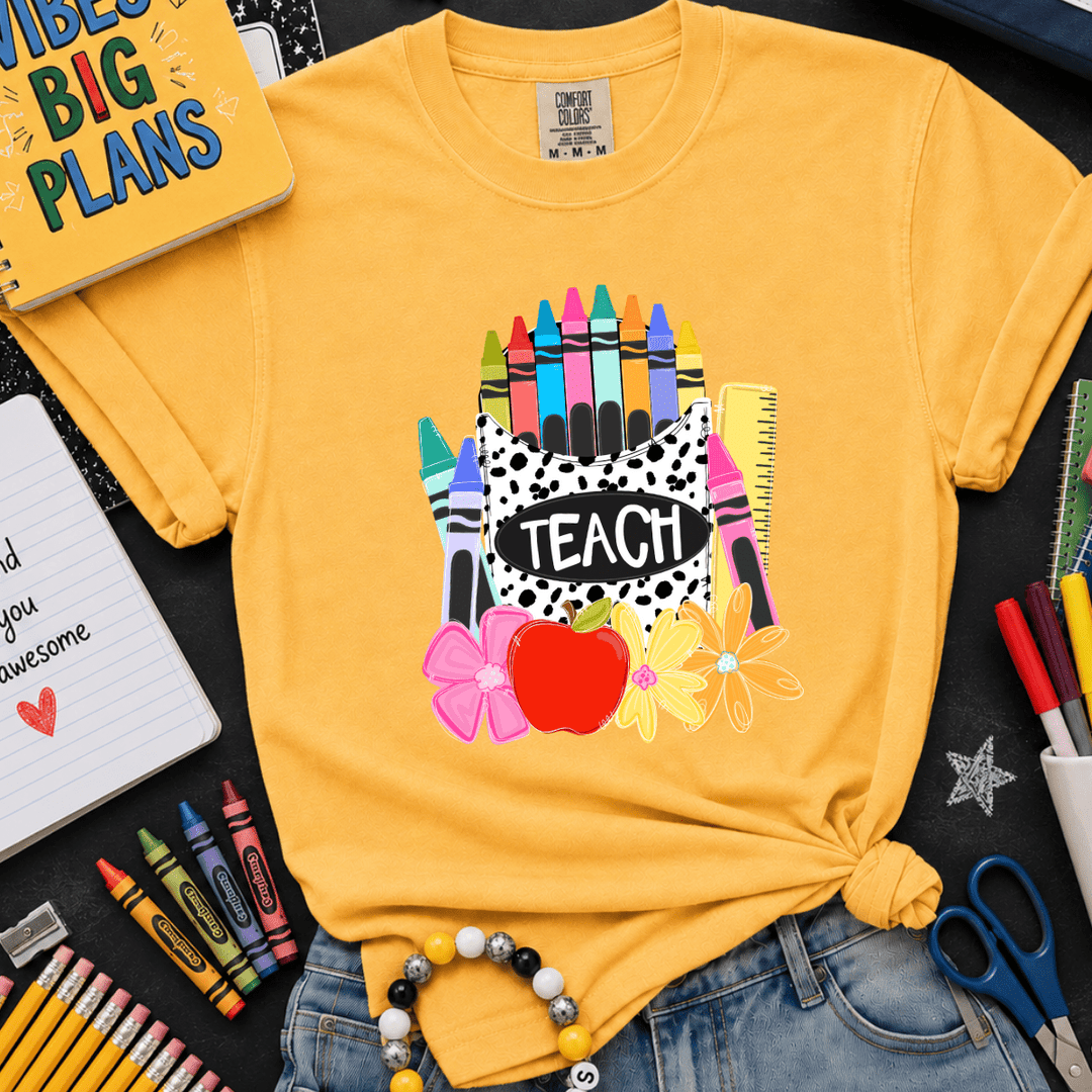 DEAL OF THE DAY - Dalmation TEACH Crayon Box Citrus Tee - FINAL SALE - Graphic Tee - The Red Rival