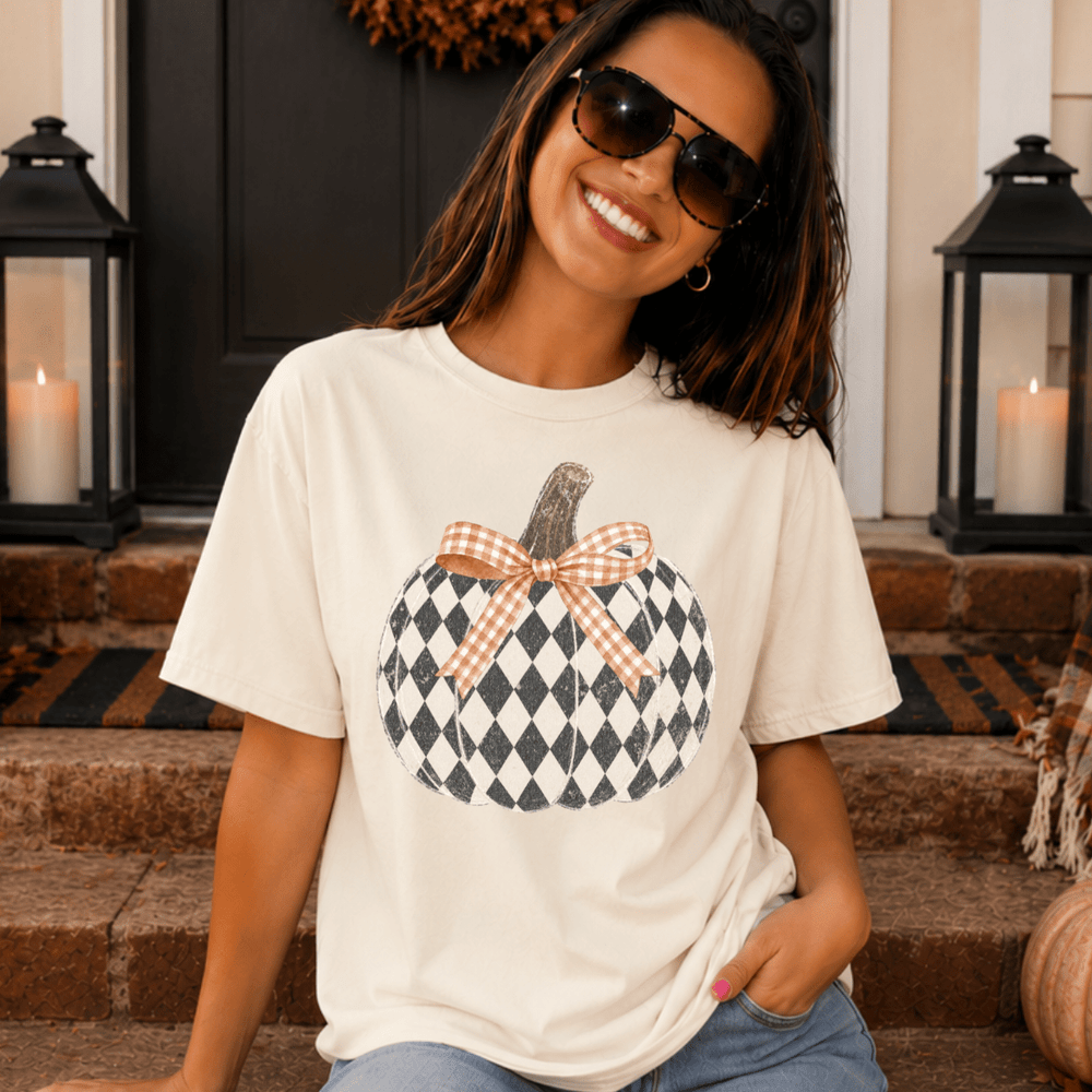 DEAL OF THE DAY - Diamond Patterned Pumpkin (Choose Your Tee Color) (FINAL SALE) - Tees - The Red Rival