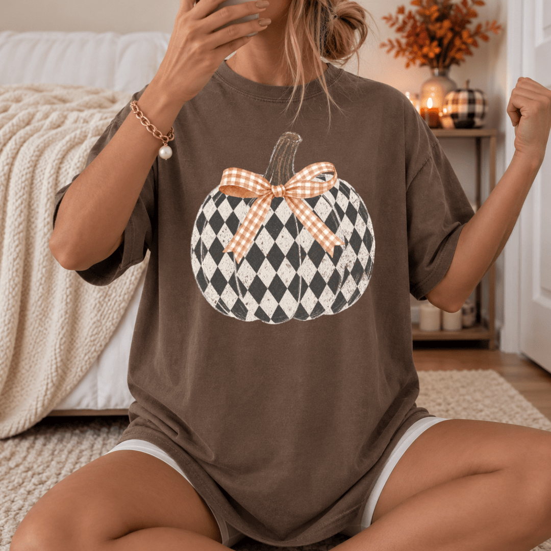 DEAL OF THE DAY - Diamond Patterned Pumpkin (Choose Your Tee Color) (FINAL SALE) - Tees - The Red Rival