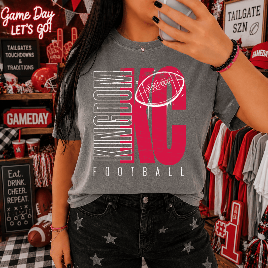 DEAL OF THE DAY - Distressed KC Kingdom Pepper Tee (FINAL SALE) - Tees - The Red Rival