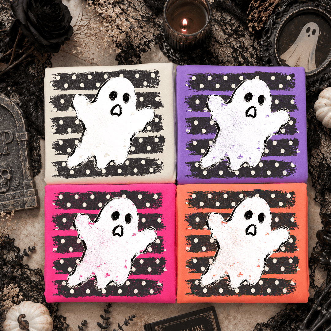 DEAL OF THE DAY - Distressed Polka Dot Ghost (Pick Your Tee Color) - (FINAL SALE) - Wholesale - The Red Rival