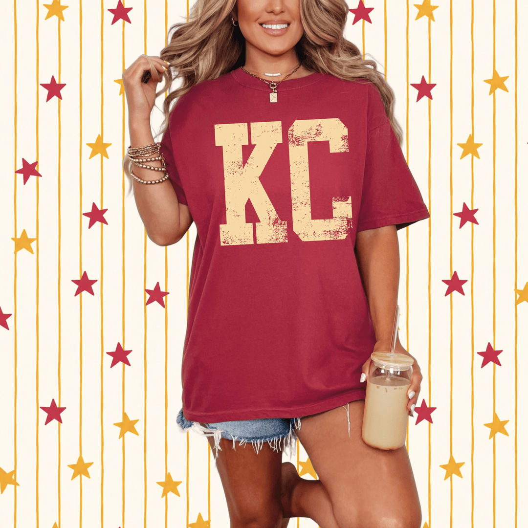 DEAL OF THE DAY - Distressed Yellow KC Chili Tee (FINAL SALE) - Tees - The Red Rival