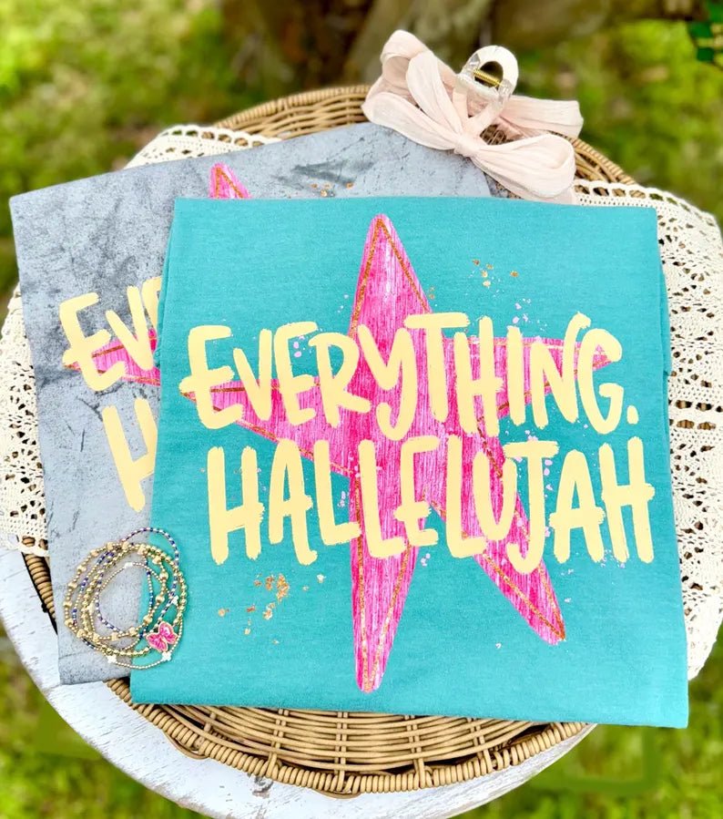 DEAL OF THE DAY - Everything Hallelujah Blue Tee (FINAL SALE) - Tees - The Red Rival