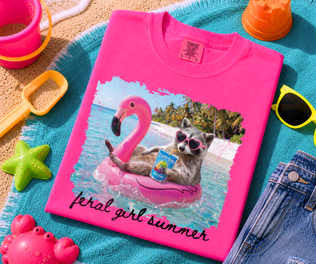 DEAL OF THE DAY - Feral Girl Summer Juice Box Pink Tee (FINAL SALE) - Tees - The Red Rival