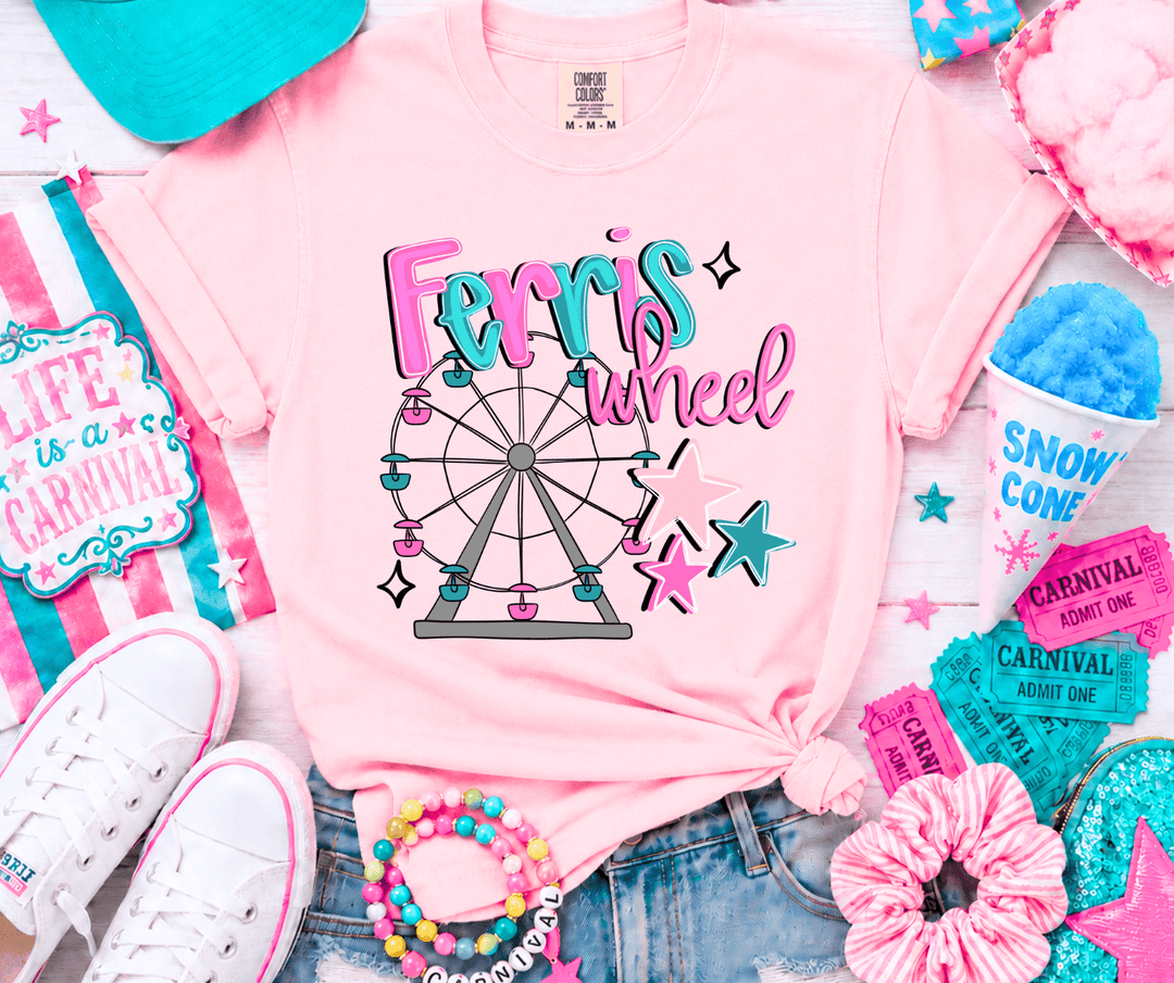 DEAL OF THE DAY - Ferris Wheel Pink Tee (FINAL SALE) - Tees - The Red Rival
