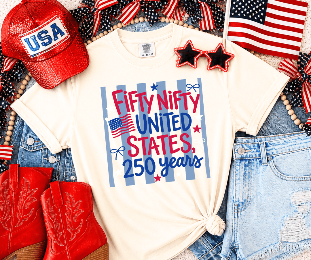DEAL OF THE DAY - Fifty Nifty 250 Years Natural Tee (FINAL SALE) - Tees - The Red Rival