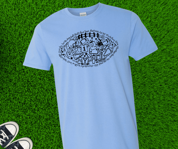 DEAL OF THE DAY - Football Icons Collage (Pick your tee color) (FINAL SALE) - Graphic Tee - The Red Rival