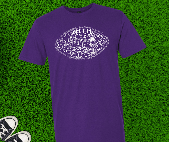 DEAL OF THE DAY - Football Icons Collage (Pick your tee color) (FINAL SALE) - Graphic Tee - The Red Rival