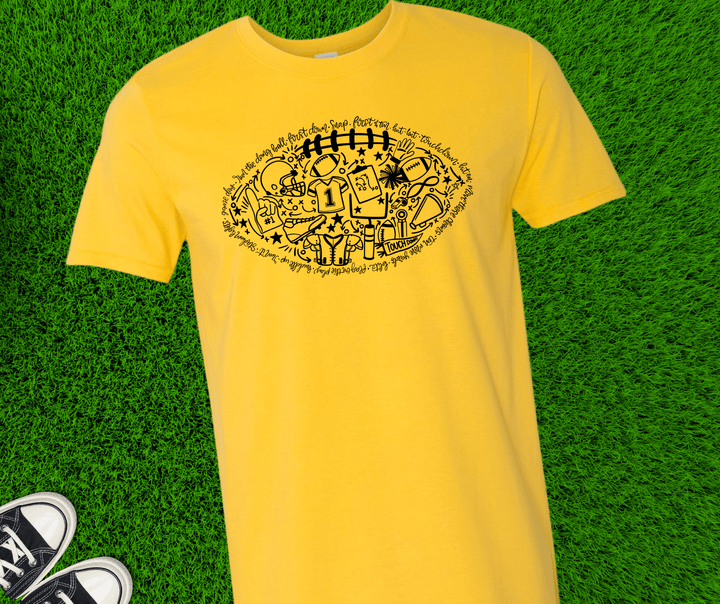 DEAL OF THE DAY - Football Icons Collage (Pick your tee color) (FINAL SALE) - Graphic Tee - The Red Rival
