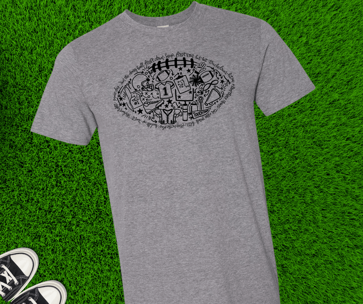 DEAL OF THE DAY - Football Icons Collage (Pick your tee color) (FINAL SALE) - Graphic Tee - The Red Rival