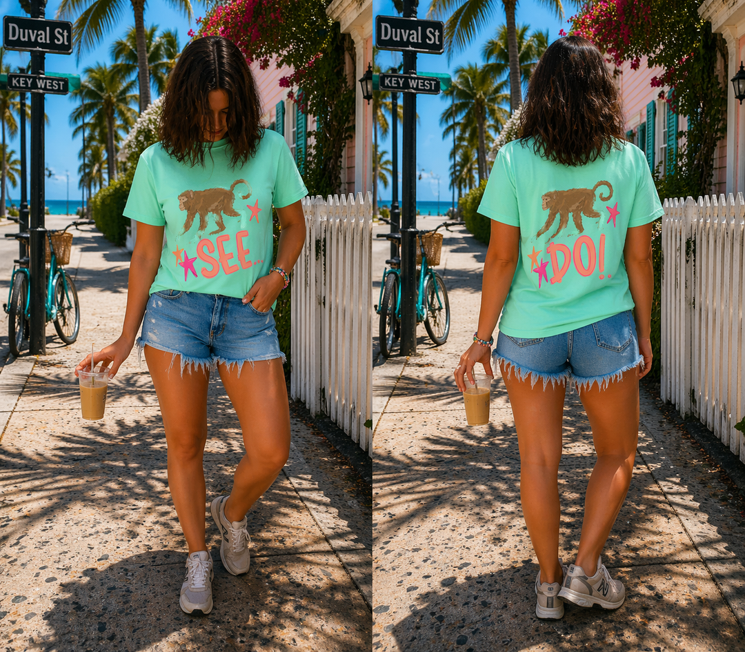 DEAL OF THE DAY - Front/Back Monkey See Monkey Do (FINAL SALE) - Tees - The Red Rival