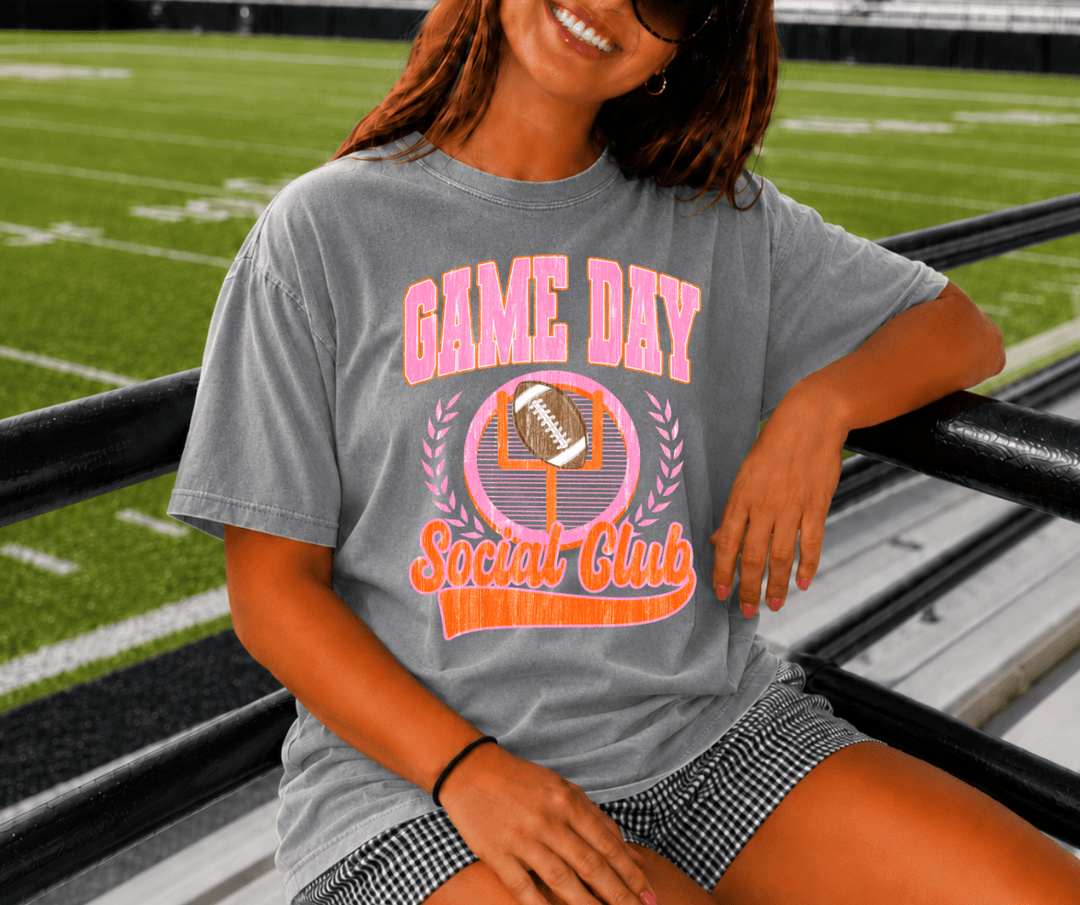 DEAL OF THE DAY - Game Day Social Club Grey Tee - FINAL SALE - Graphic Tee - The Red Rival