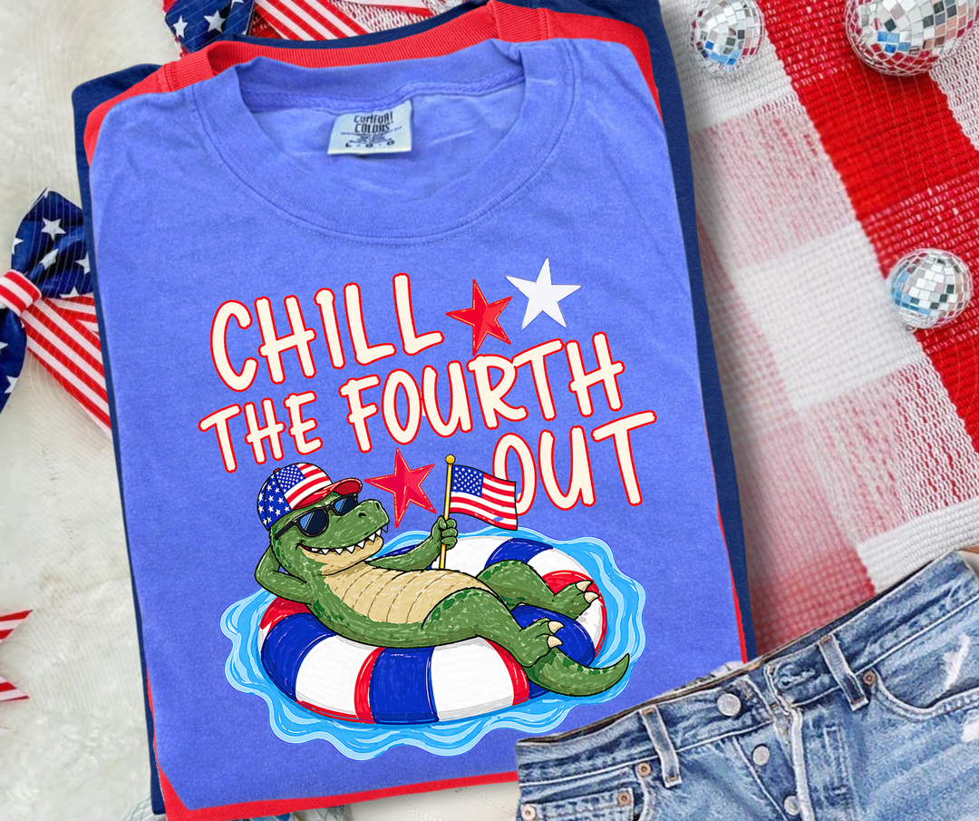 DEAL OF THE DAY - Gator Chill the Fourth Out Blue Tee (FINAL SALE) - Tees - The Red Rival