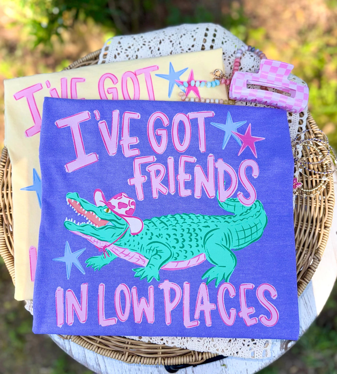 DEAL OF THE DAY - Gator I've Got Friends in Low Places Blue Tee - (FINAL SALE) - Tees - The Red Rival