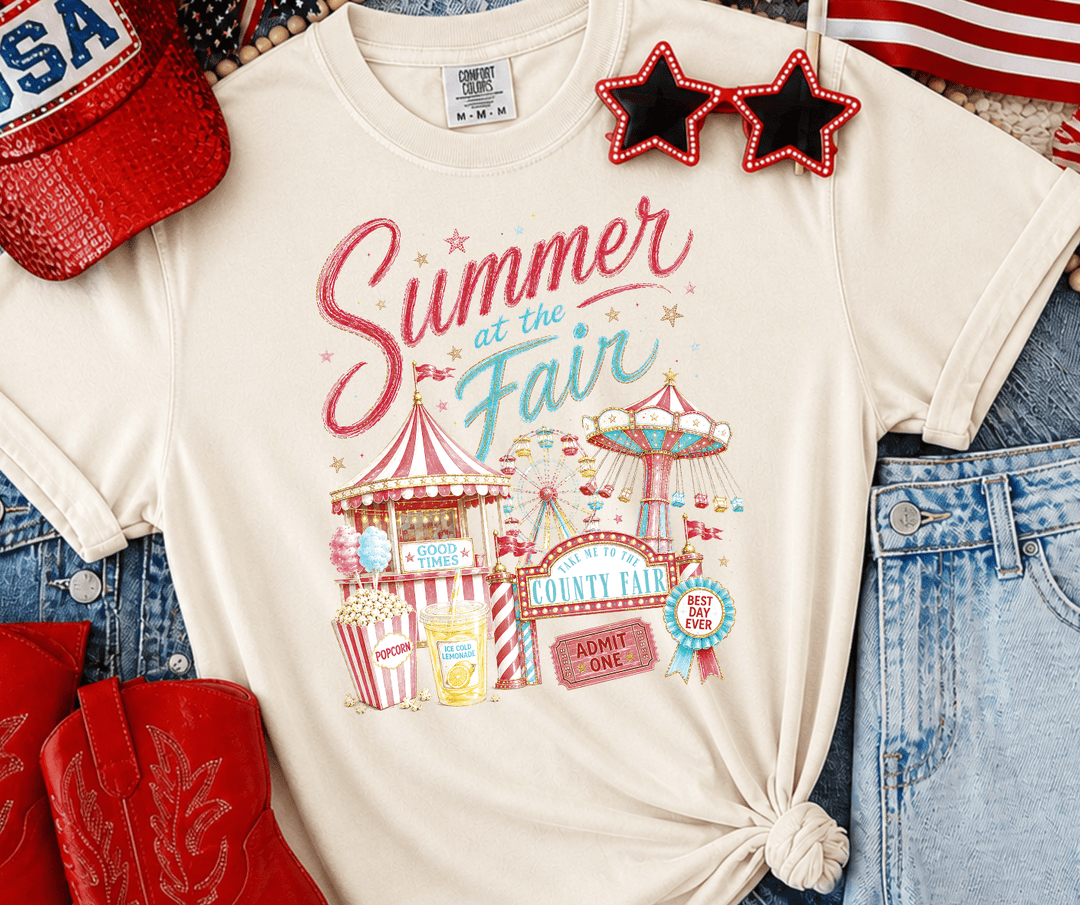 DEAL OF THE DAY - Generic Red Summer at the Fair on Ivory Tee - FINAL SALE - Tees - The Red Rival