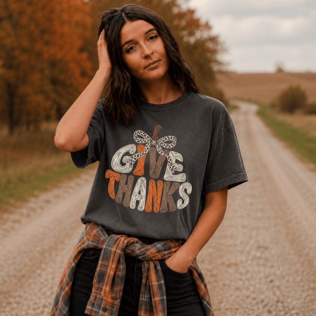 DEAL OF THE DAY - Give Thanks Pumpkin Pepper Tee (FINAL SALE) - Tees - The Red Rival
