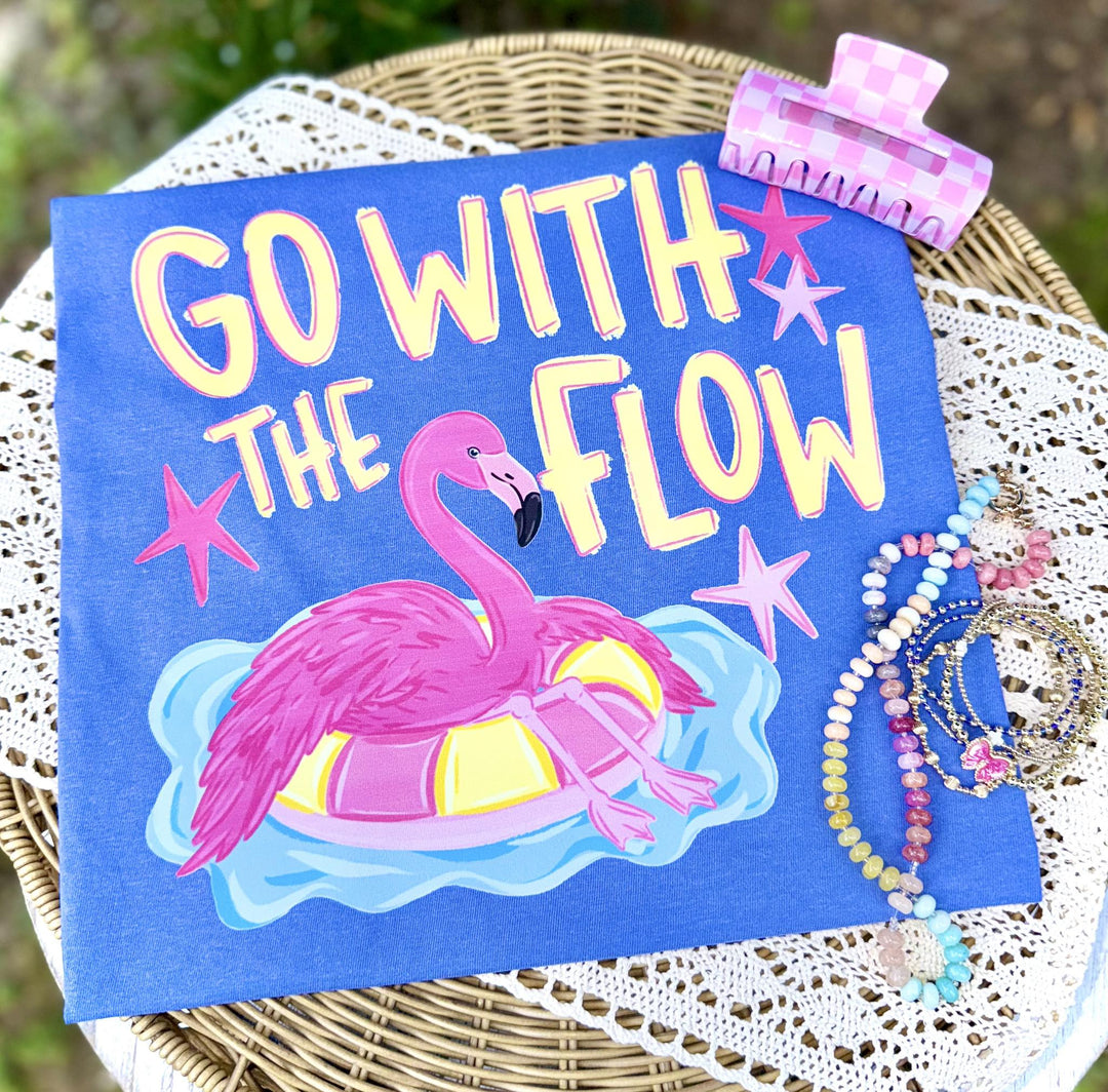 DEAL OF THE DAY - Go With the Flow Blue Tee - (FINAL SALE) - Tees - The Red Rival