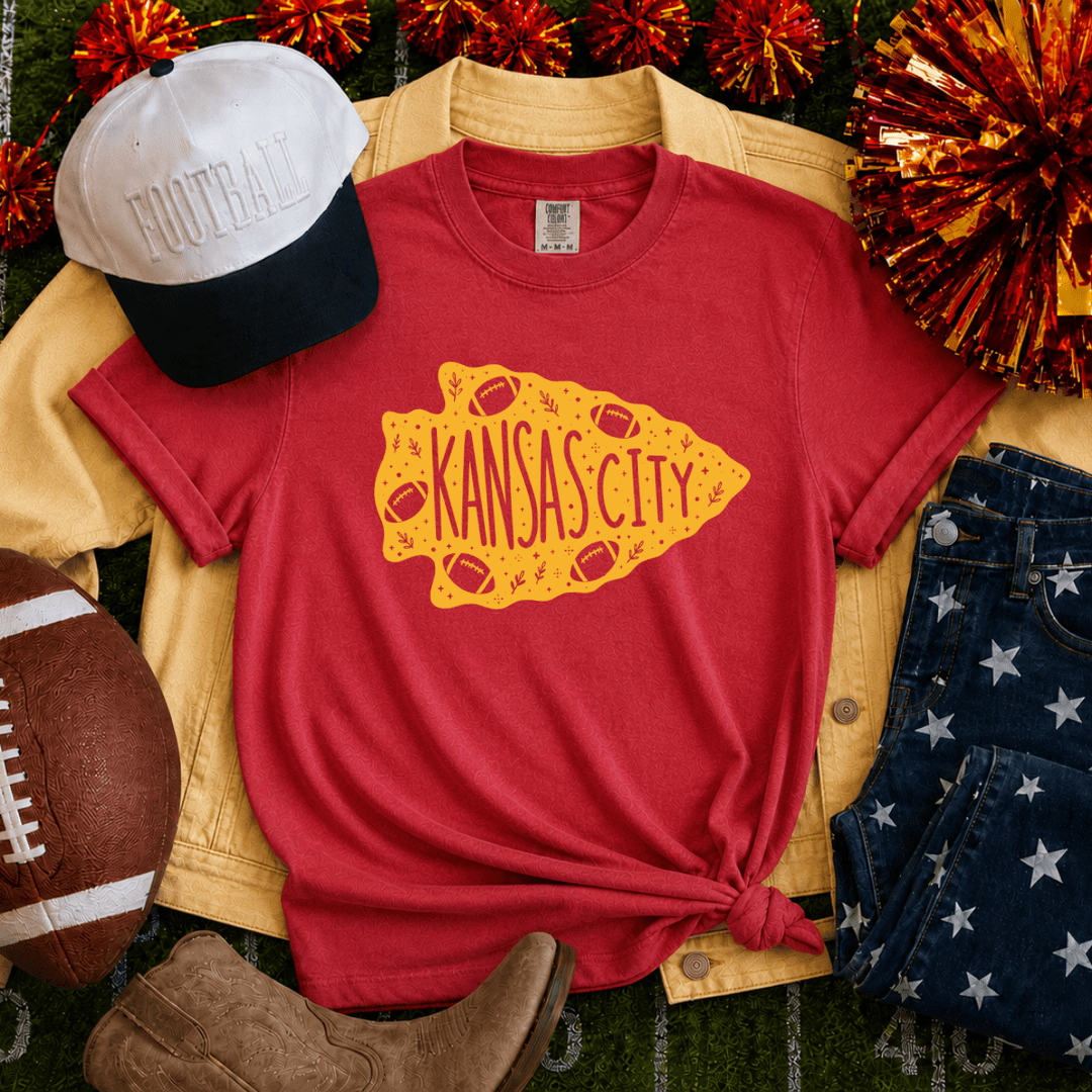 DEAL OF THE DAY - Gold Kansas City Arrowhead Red Tee (FINAL SALE) - Tees - The Red Rival