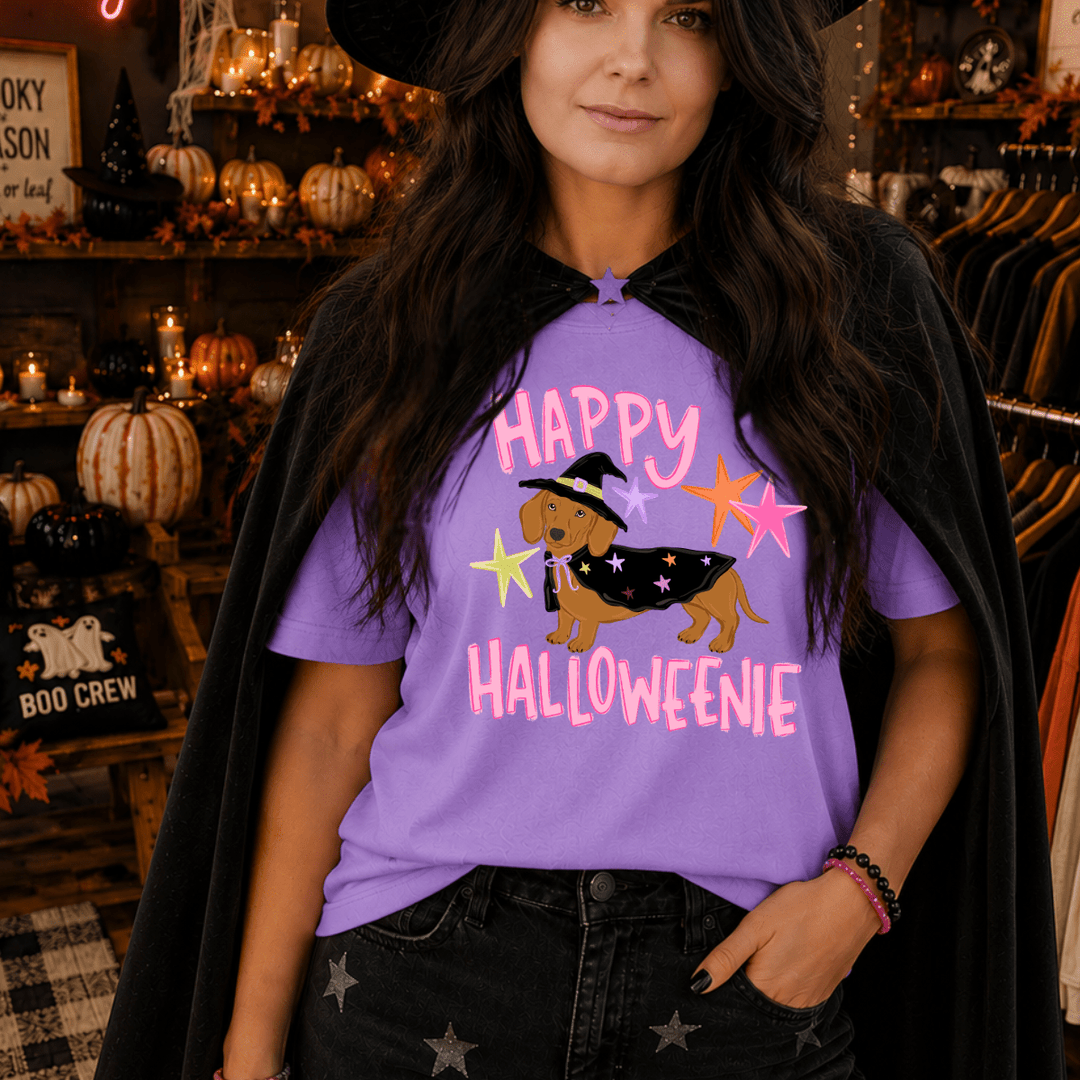 DEAL OF THE DAY - Happy Halloweenie Purple Tee (FINAL SALE) - Tees - The Red Rival