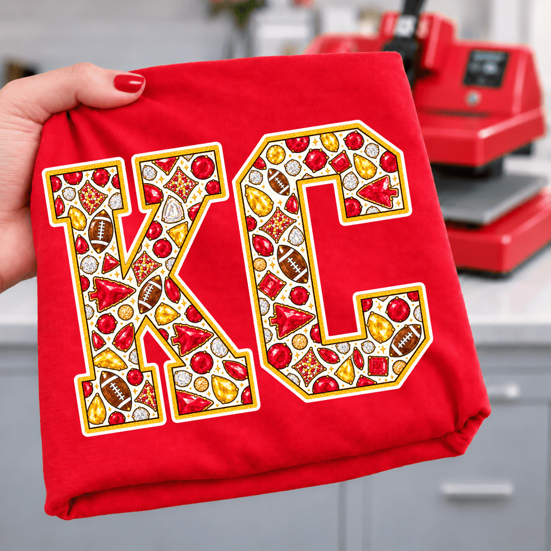 DEAL OF THE DAY - Jeweled KC Red Tee or Sweatshirt (FINAL SALE) - Tees - The Red Rival