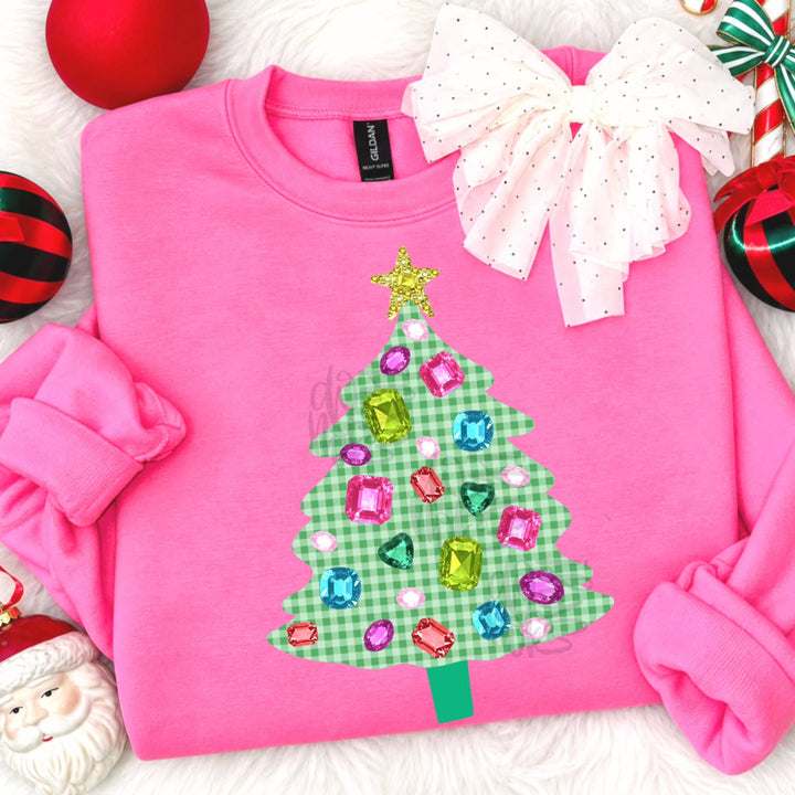 DEAL OF THE DAY - Jeweled Tree Neon Pink Tee or Sweatshirt - FINAL SALE - Graphic Tee - The Red Rival