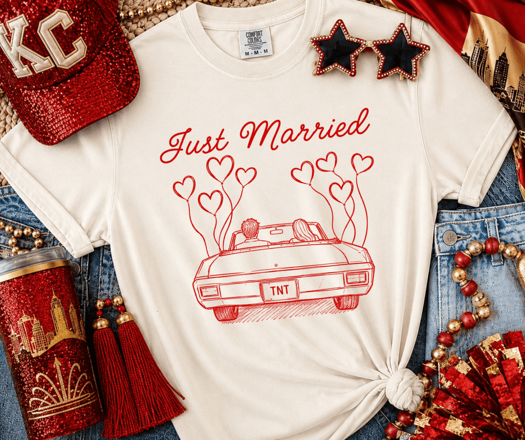 DEAL OF THE DAY - Just Married - Ivory Tee (FINAL SALE) - Tees - The Red Rival
