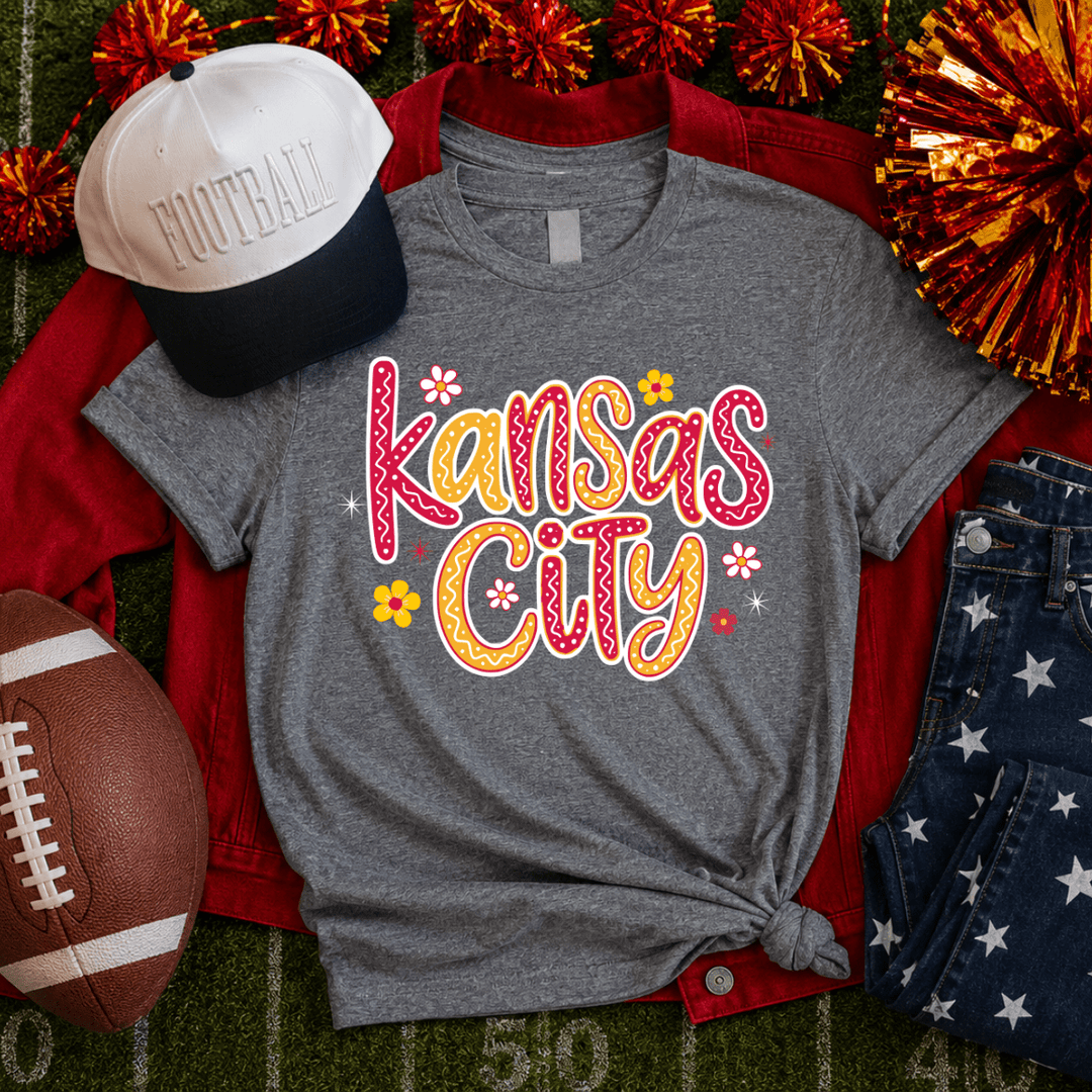DEAL OF THE DAY - Kansas City Doodle Letters Graphite Heather Tee (FINAL SALE) - Tees - The Red Rival