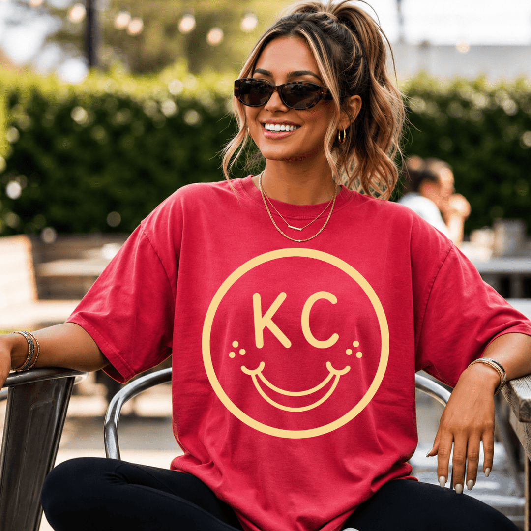 DEAL OF THE DAY - KC Freckled Smiley Face Chili Tee (FINAL SALE) - Tees - The Red Rival
