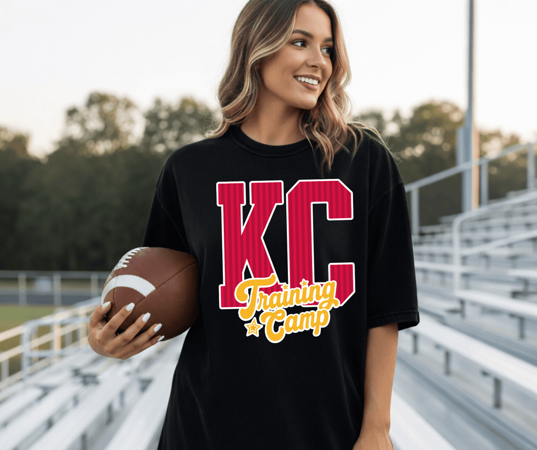 DEAL OF THE DAY - KC Stripped TRAINING CAMP Black Tee - FINAL SALE - Graphic Tee - The Red Rival