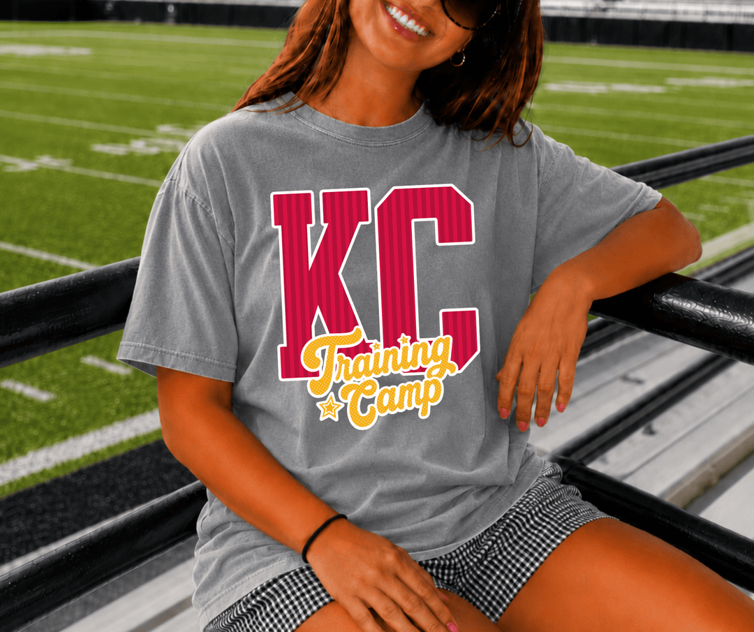 DEAL OF THE DAY - KC Stripped TRAINING CAMP Grey Tee - FINAL SALE - Graphic Tee - The Red Rival