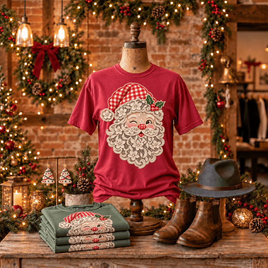 DEAL OF THE DAY - Lace Santa Crimson Tee (FINAL SALE) - Tees - The Red Rival