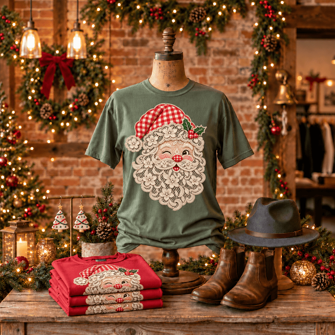 DEAL OF THE DAY - Lace Santa Light Green Tee (FINAL SALE) - Tees - The Red Rival