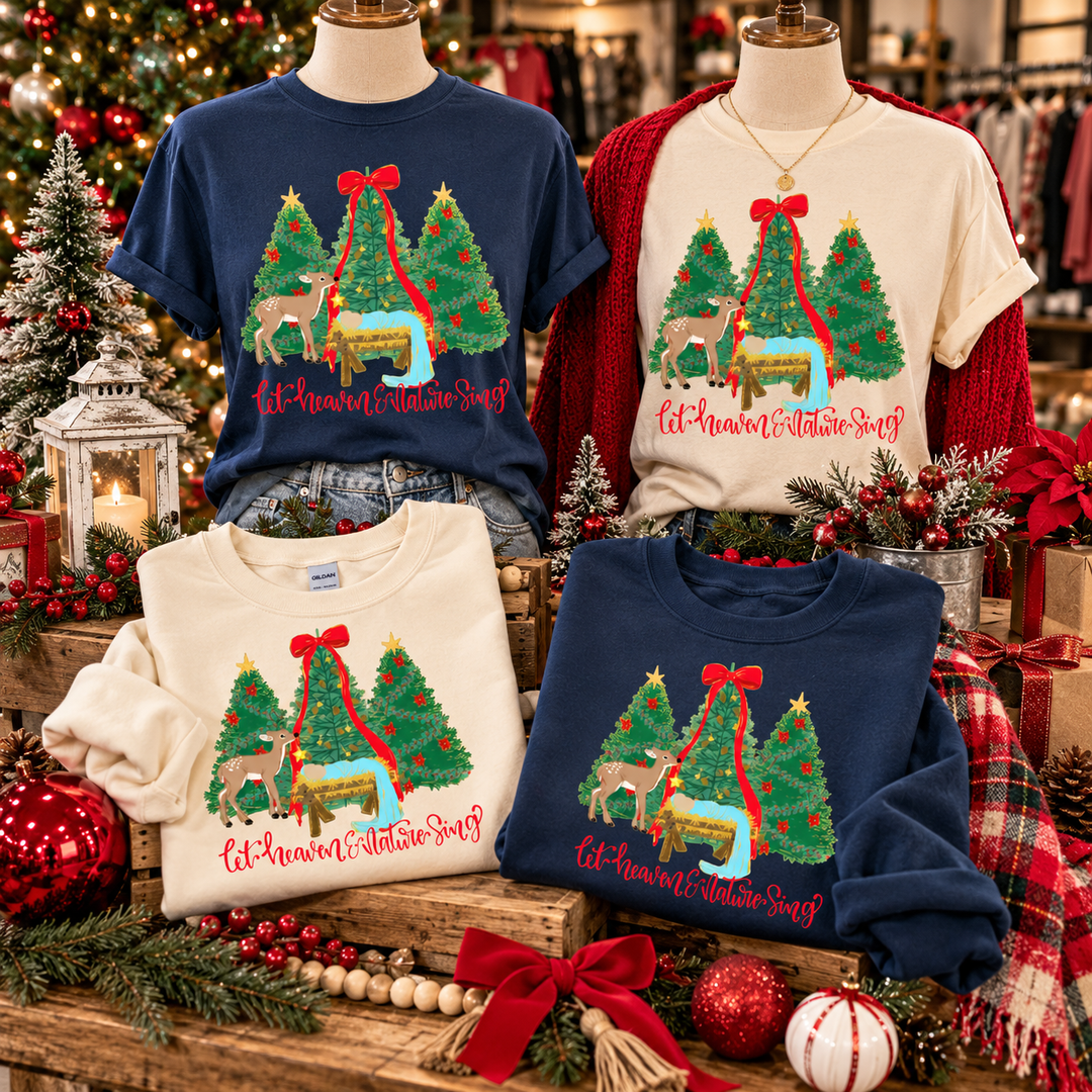 DEAL OF THE DAY - Let Heaven &amp; Nature Sing (Choose Your Tee or Sweatshirt Color) - FINAL SALE - Graphic Tee - The Red Rival