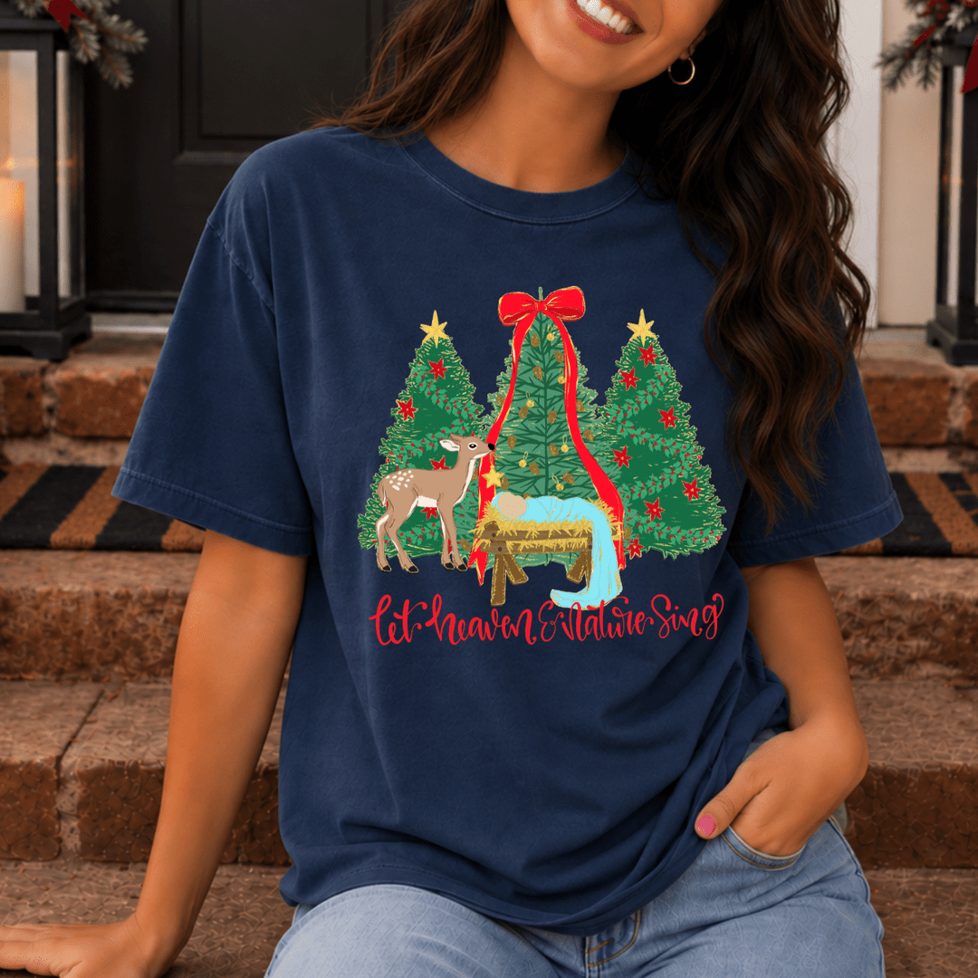 DEAL OF THE DAY - Let Heaven &amp; Nature Sing (Choose Your Tee or Sweatshirt Color) - FINAL SALE - Graphic Tee - The Red Rival