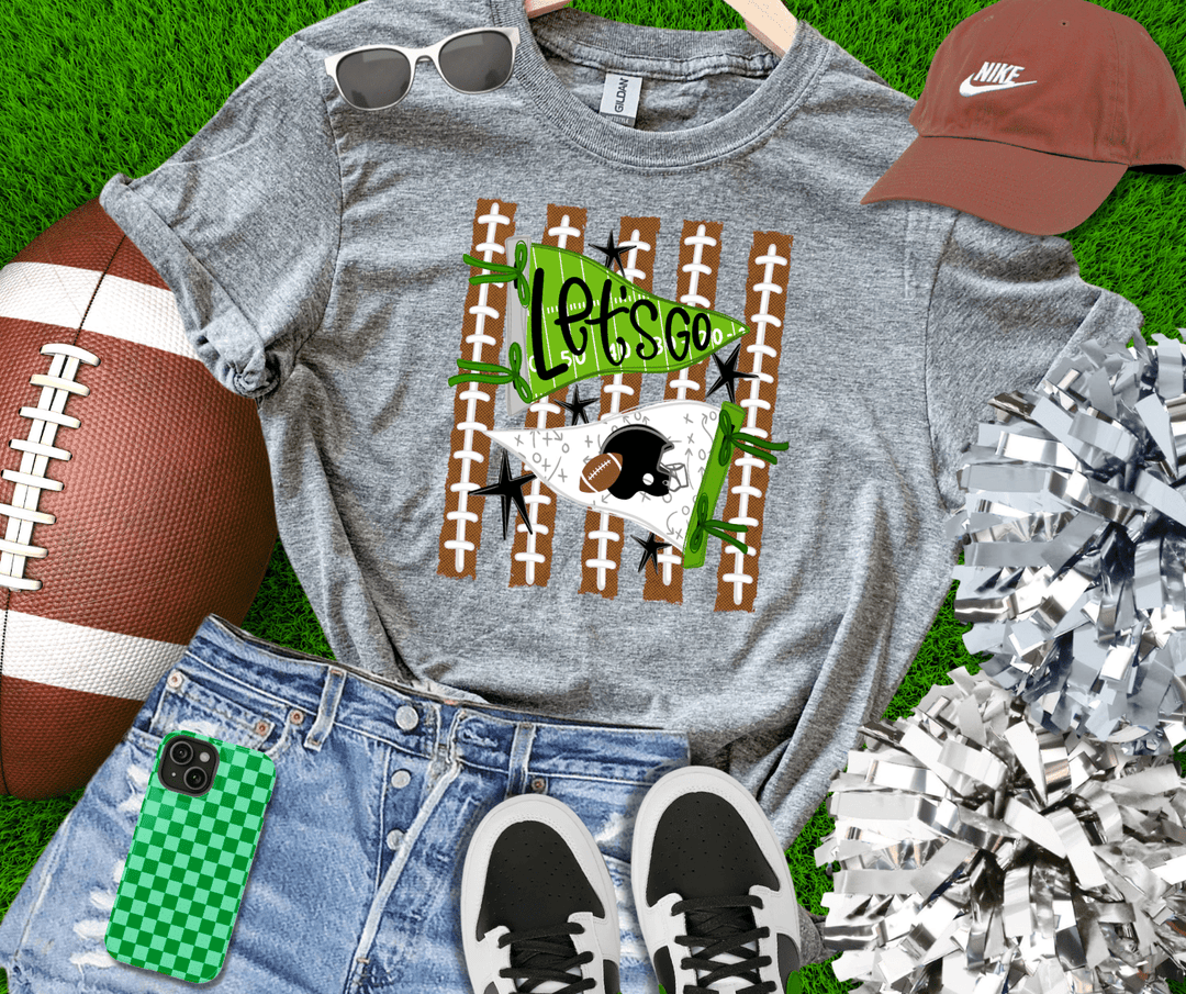 DEAL OF THE DAY - Let's Go Football Pennants Grey Tee (FINAL SALE) - Tees - The Red Rival
