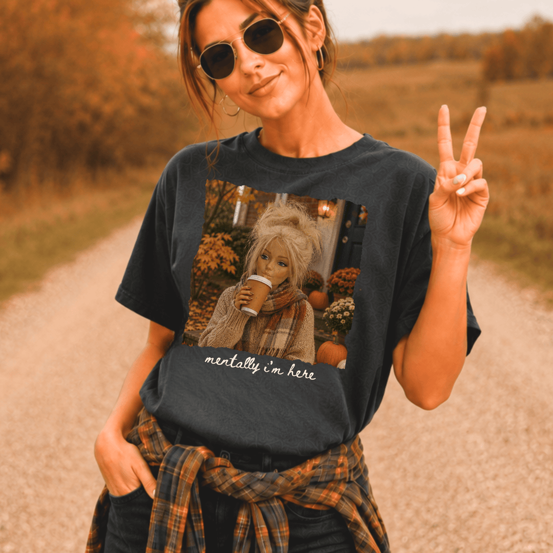 DEAL OF THE DAY - Mentally I'm Here Doll Pepper Tee - FINAL SALE - Tees - The Red Rival
