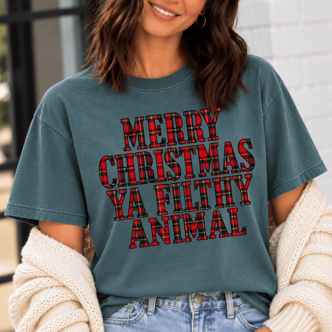 DEAL OF THE DAY - Merry Christmas Animal Blue Spruce Tee (FINAL SALE) - Tees - The Red Rival