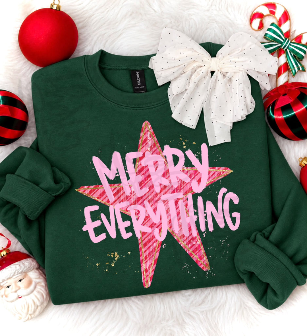 DEAL OF THE DAY - Merry Everything Dark Green Tee or Sweatshirt (FINAL SALE) - Tees - The Red Rival