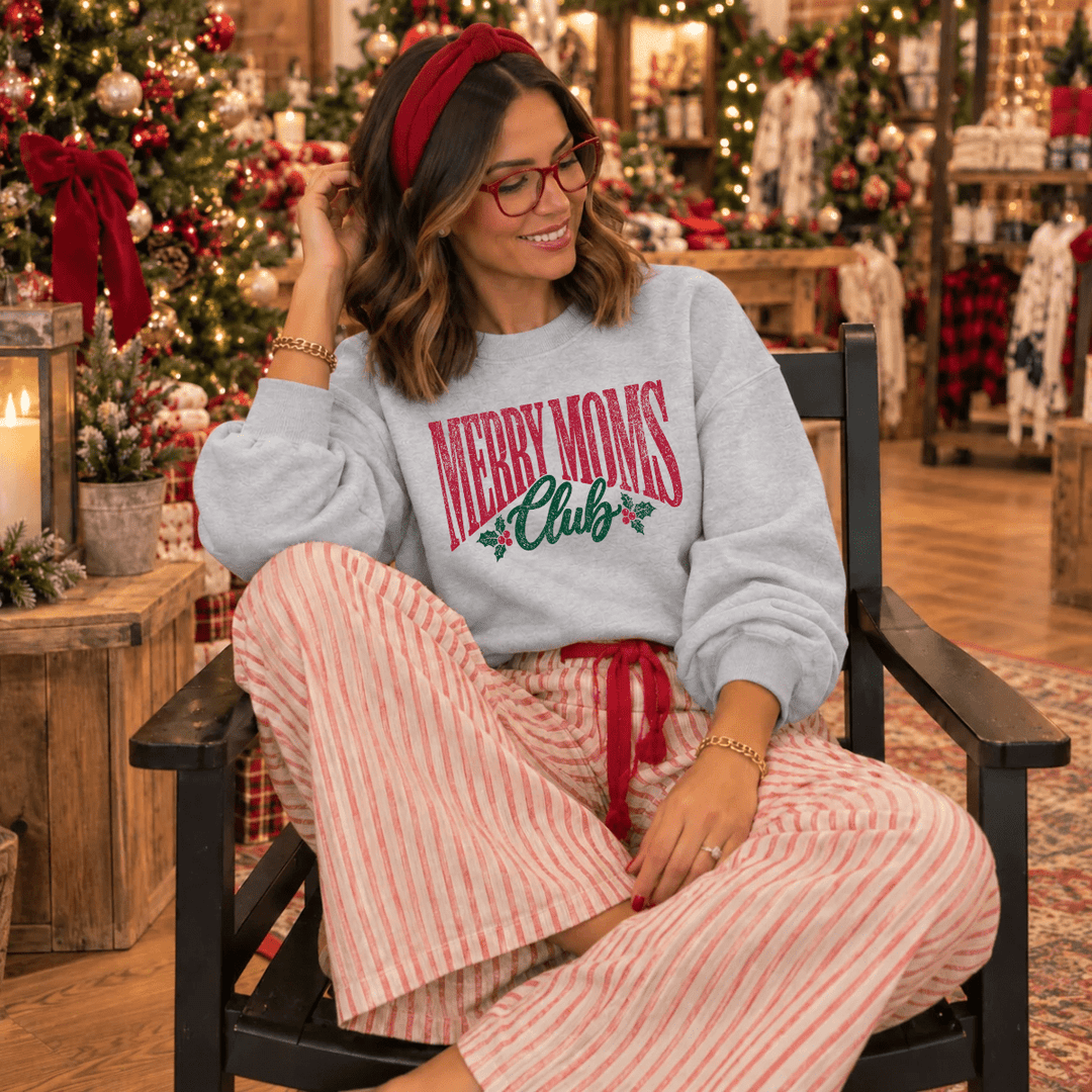DEAL OF THE DAY - Merry Moms Club Ash Tee or Sweatshirt (FINAL SALE) - Tees - The Red Rival