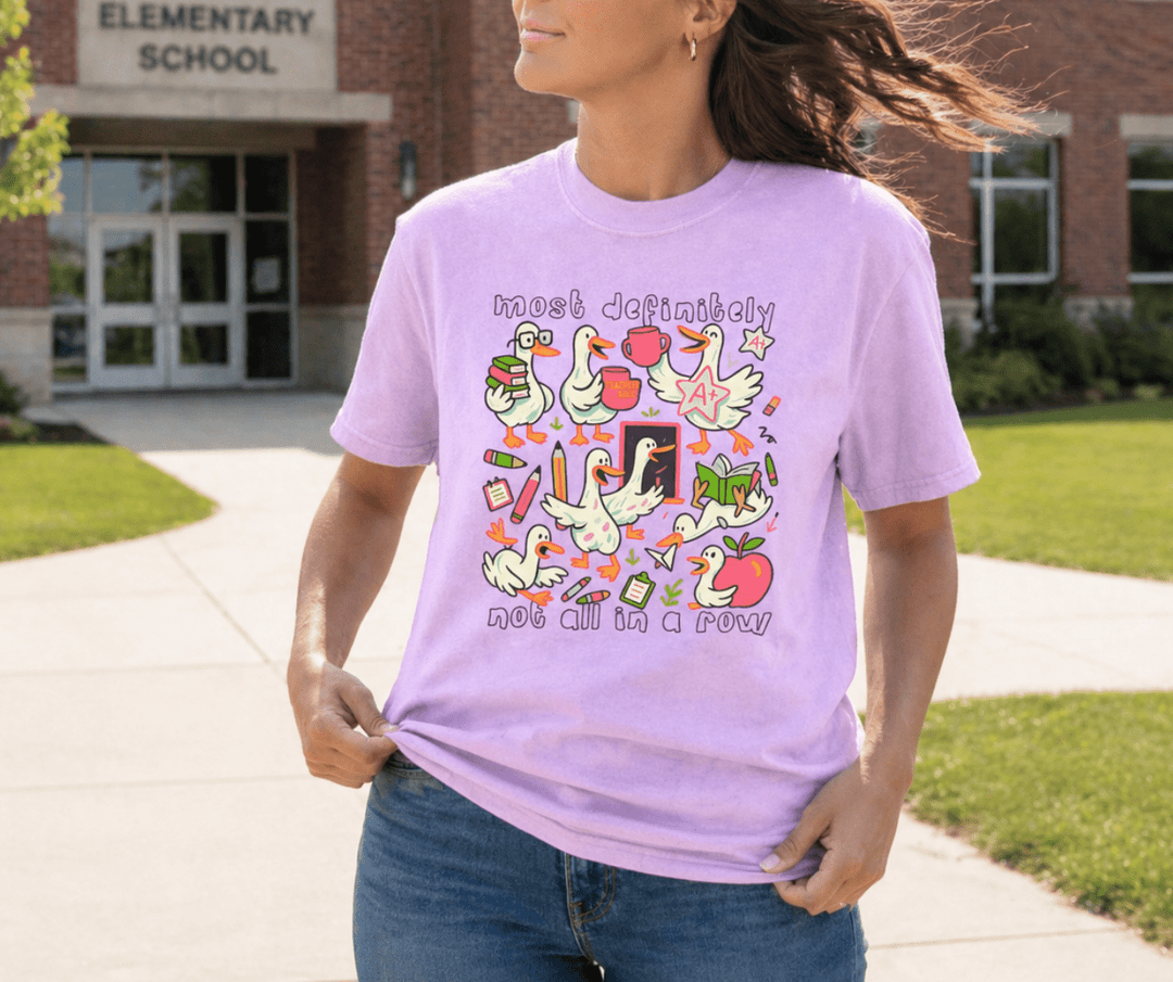 DEAL OF THE DAY - Most Definitely Not All in a Row Purple Tee (FINAL SALE) - Graphic Tee - The Red Rival