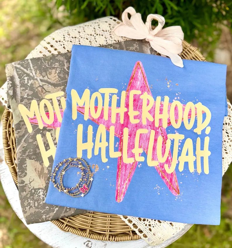 DEAL OF THE DAY - Motherhood Hallelujah Blue Tee (FINAL SALE) - Tees - The Red Rival