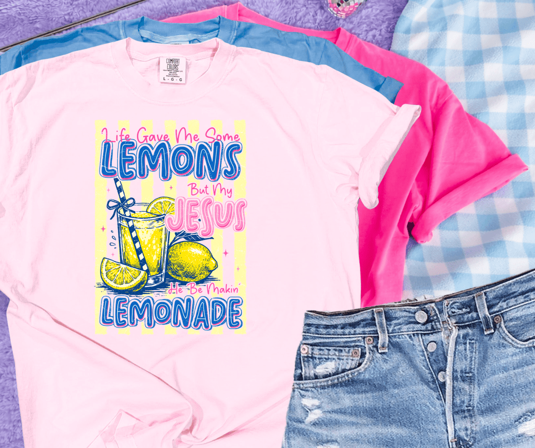 DEAL OF THE DAY - My Jesus Be Makin Lemonade Pink Tee (FINAL SALE) - Tees - The Red Rival