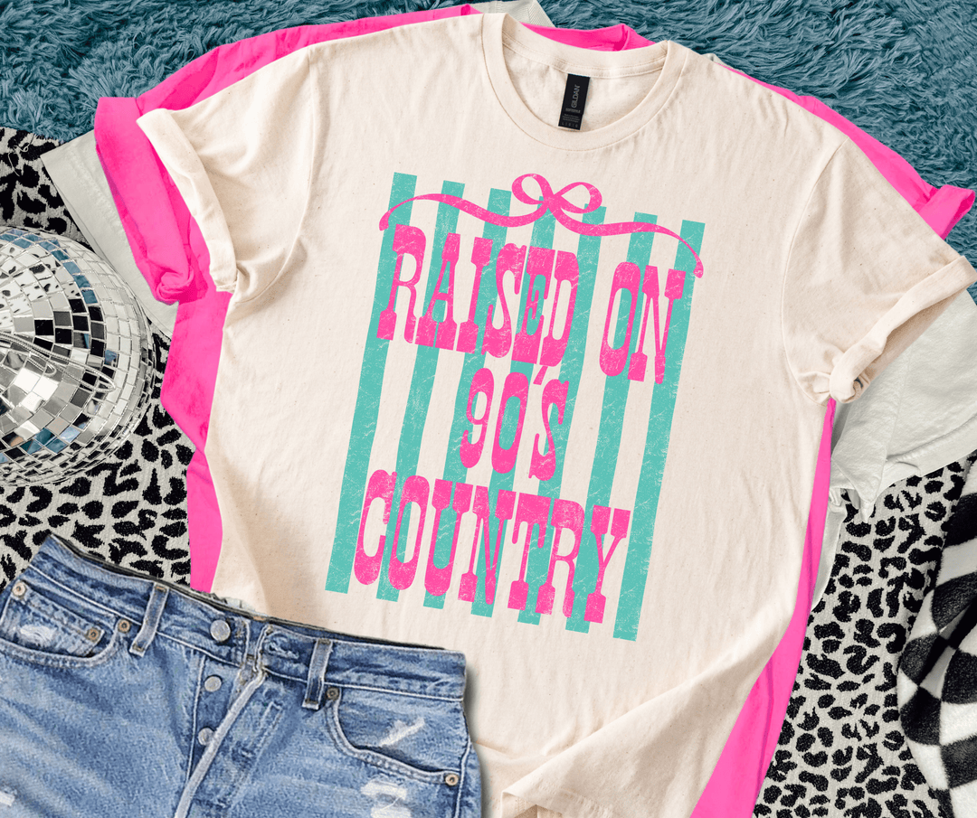 DEAL OF THE DAY - Neon Raised on 90s Country (FINAL SALE) - Graphic Tee - The Red Rival