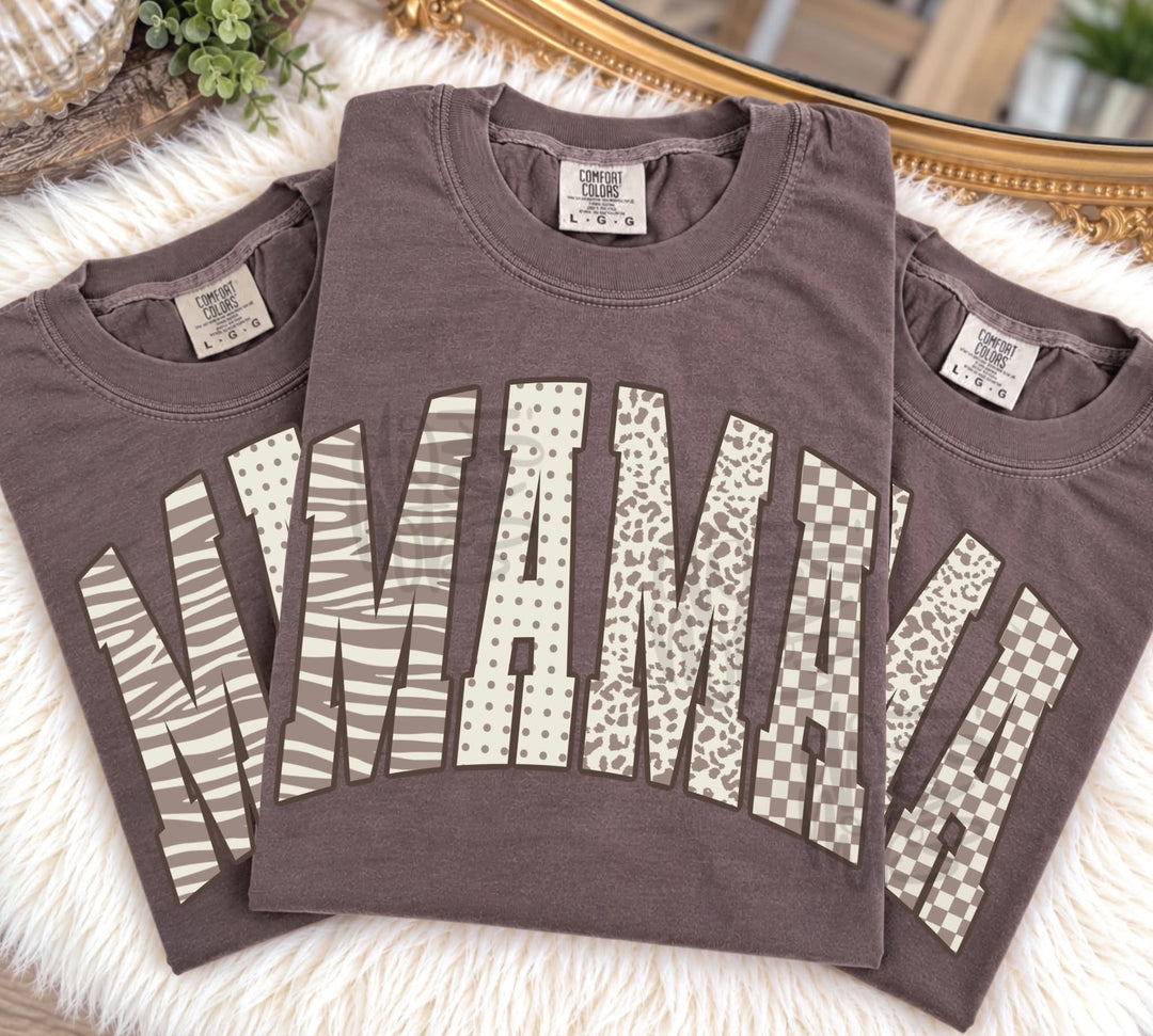 DEAL OF THE DAY - Neutral Patterned Mama Brown Tee (FINAL SALE) - Tees - The Red Rival