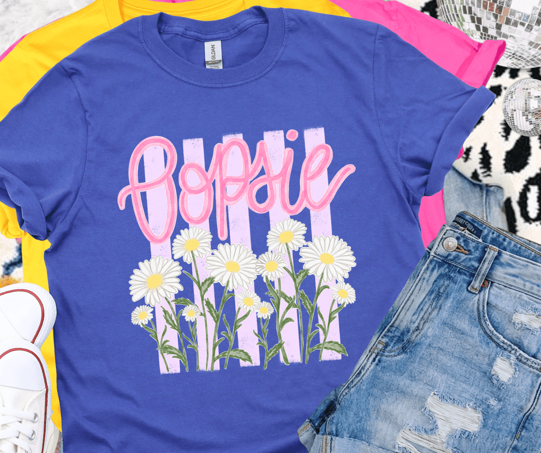 DEAL OF THE DAY - Oopsie Daisy Flowers Blue Tee (FINAL SALE) - Tees - The Red Rival