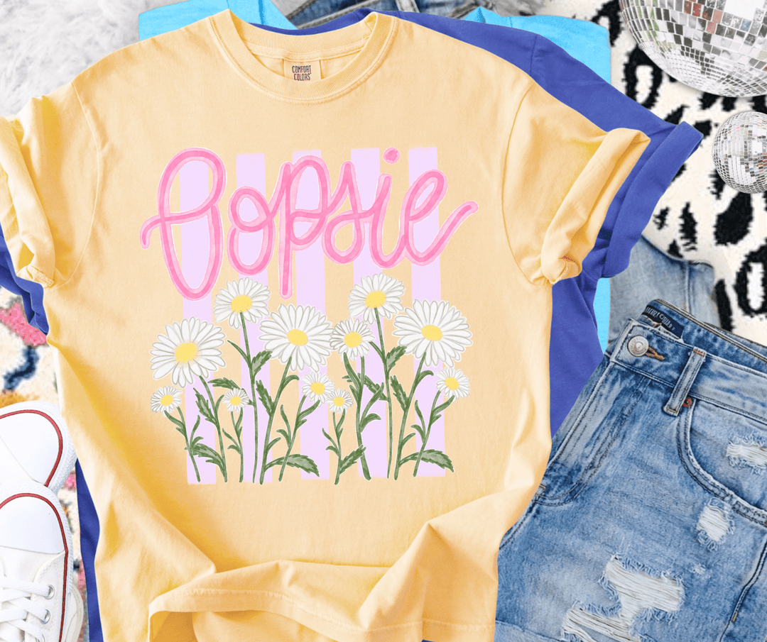 DEAL OF THE DAY - Oopsie Daisy Flowers Light Yellow Tee (FINAL SALE) - Graphic Tee - The Red Rival