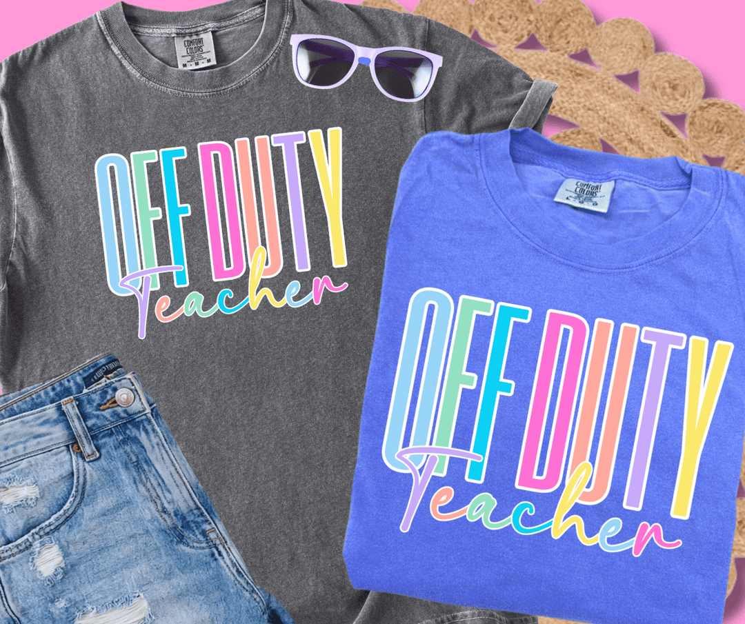 DEAL OF THE DAY - Pastel Off Duty (Choose your tee color) (FINAL SALE) - Graphic Tee - The Red Rival